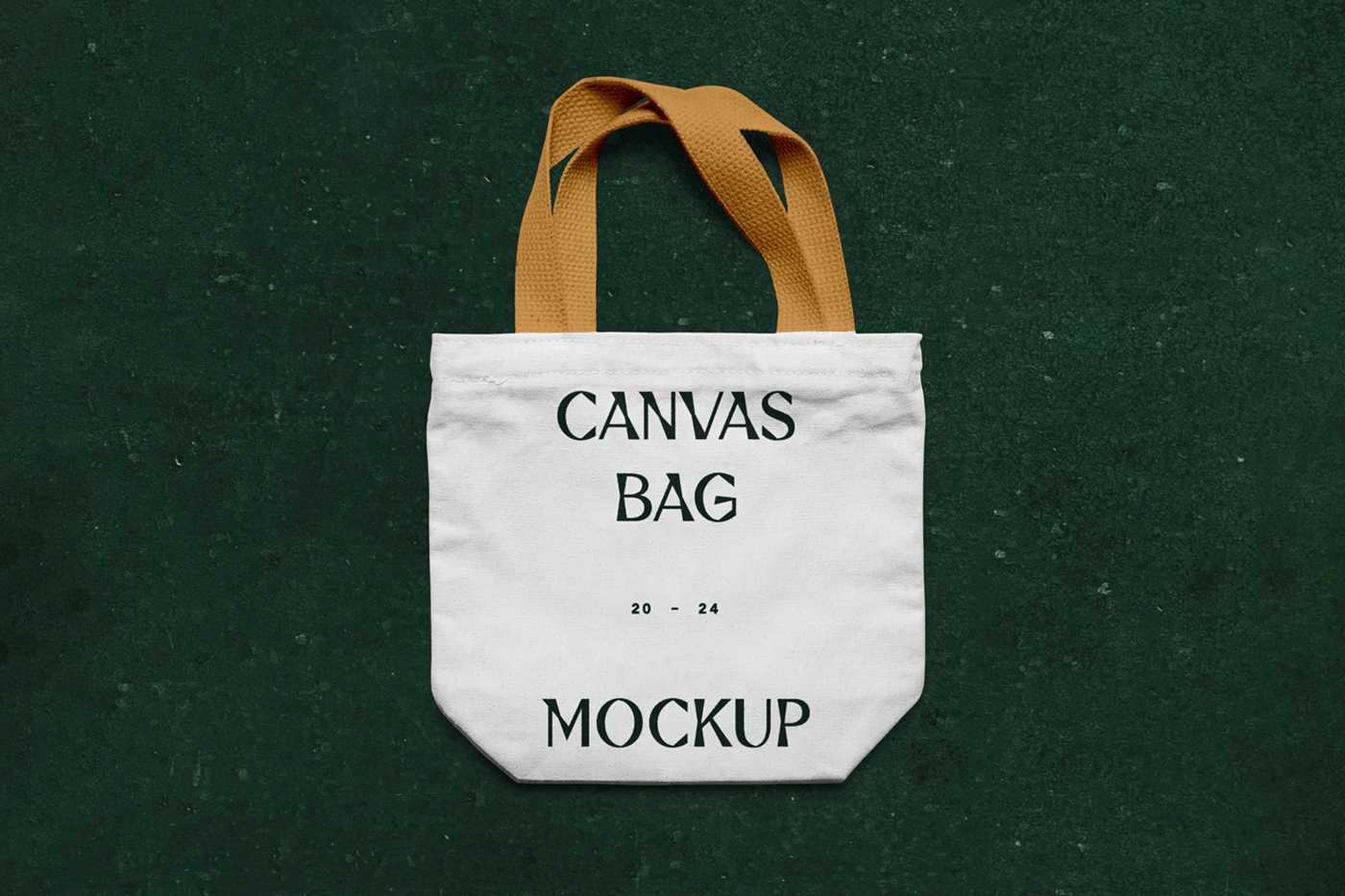 Free Laying Canvas Bag Mockup