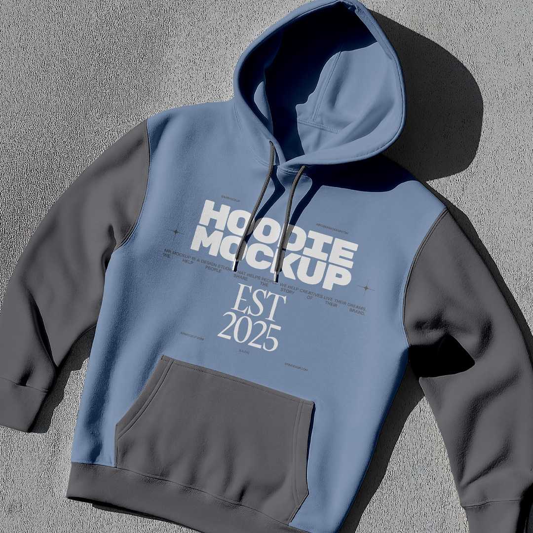 Free Laying Hoodie Mockup