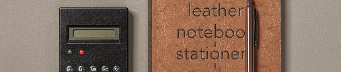 Free Leather Cover Notebook and Card Mockup PSD