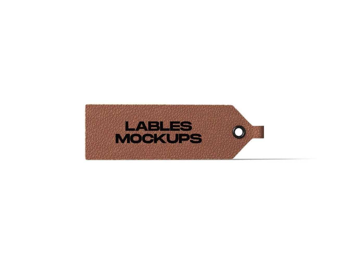 Free Leather Label Tag Mockup PSD