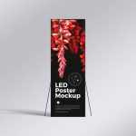 Free LED Display Standee Board Mockup PSD - Free PSD Download Free LED Display Standee Board Mockup PSD