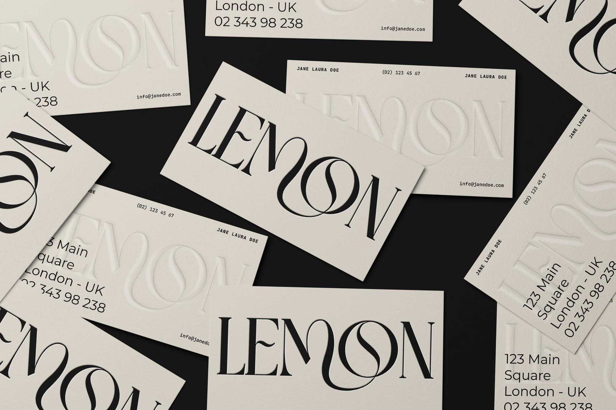 Free Lemon Business Card Mockup PSD PSD