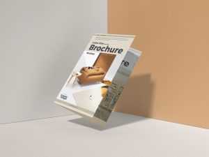Free Letter Size Bifold Brochure Mockup PSD