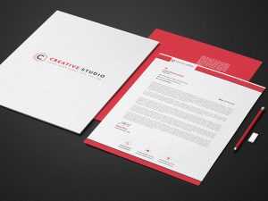 Free Letterhead Design Mockup PSD