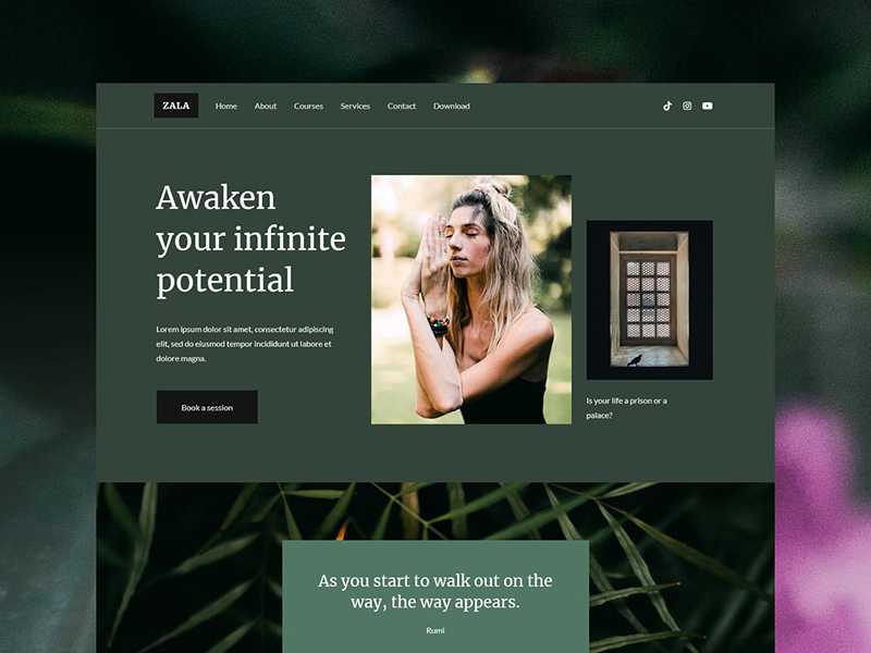 Free Lifestyle Coaching Therapy Website PSD Template | Zala