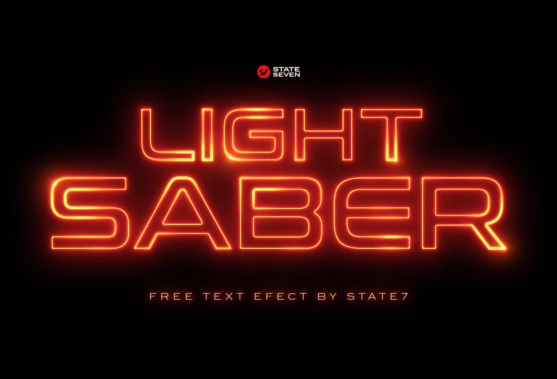 Free Light Saber Text Effect Photoshop PSD