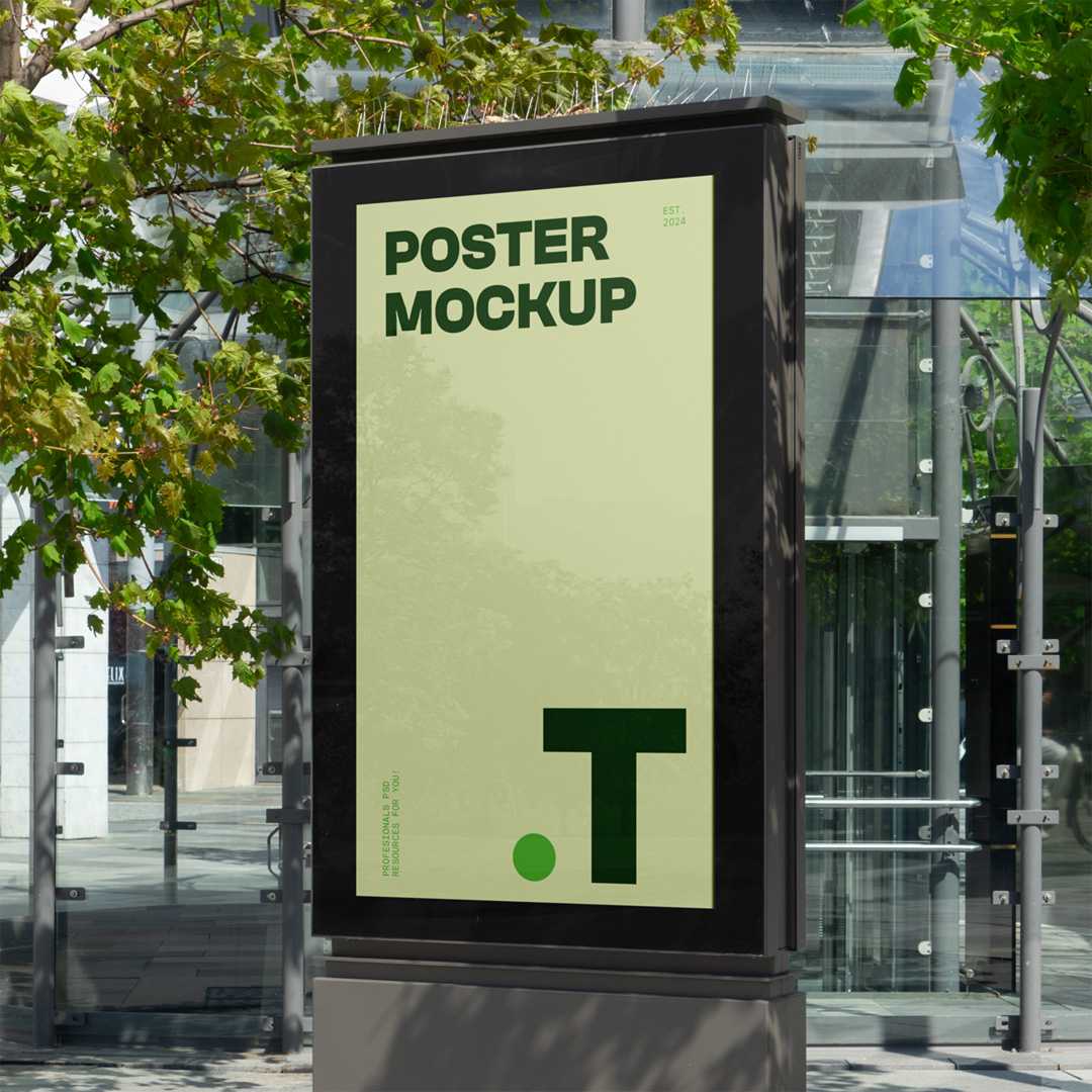 Free Lightbox in the City Mockup