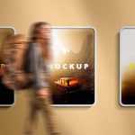 Free Lightbox Poster Mockup in Subway