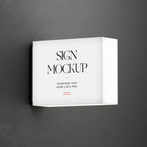 Free Lightbox Sign Mockup