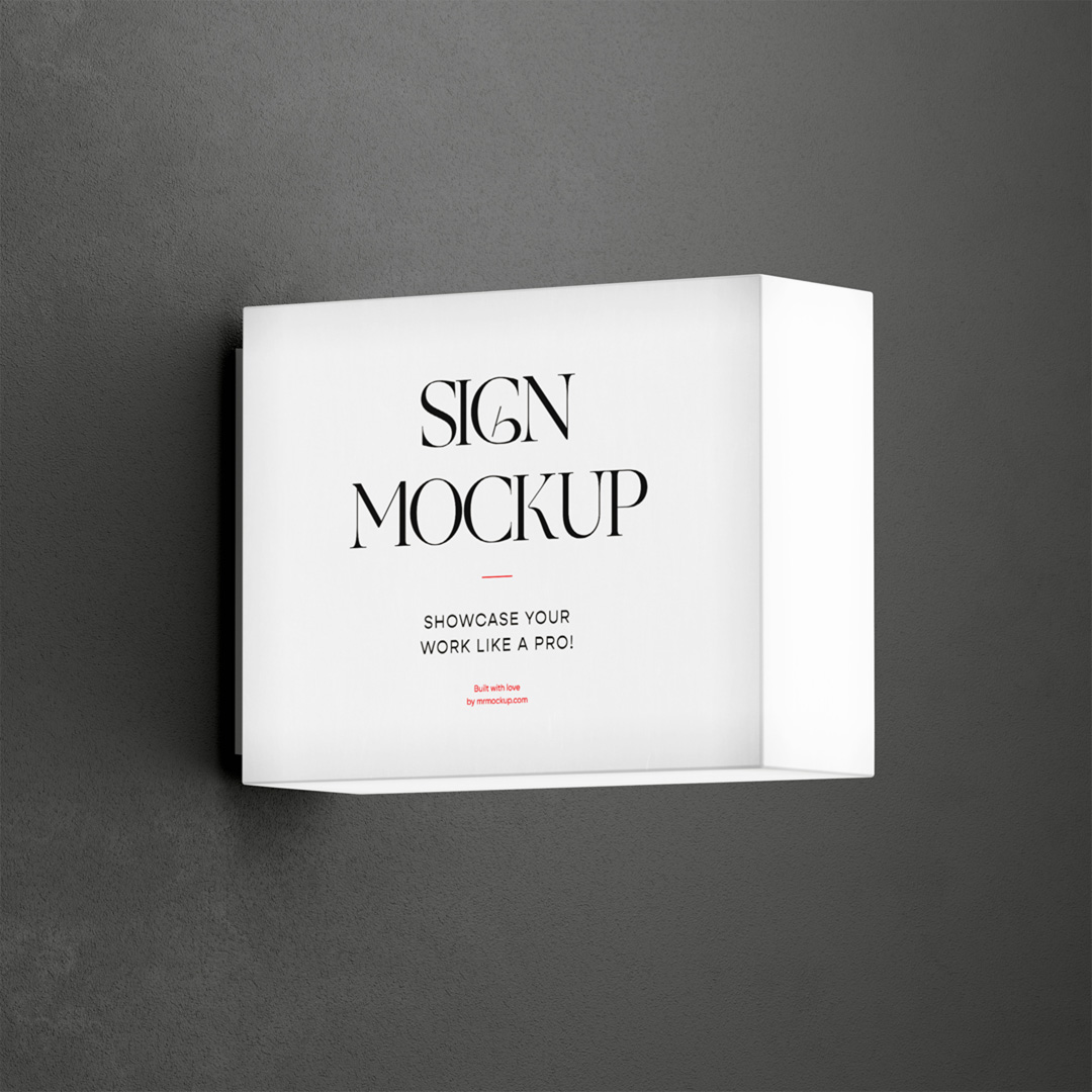 Free Lightbox Sign Mockup