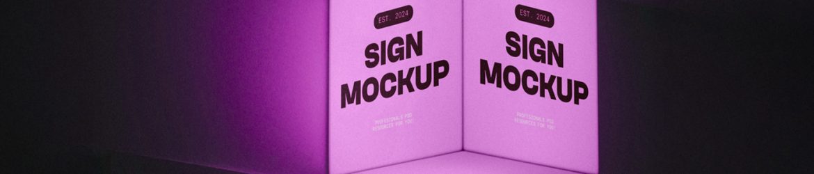 Free Lighting Sign Mockup