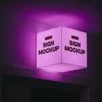 Free Lighting Sign Mockup