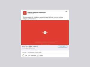 Free LinkedIn Post Mockup PSD Desktop view