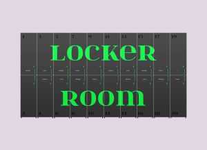 Free Locker Room Storage Cabinet Mockup PSD