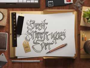 Free Logo Drawing Presenting Mockup Scenes PSD