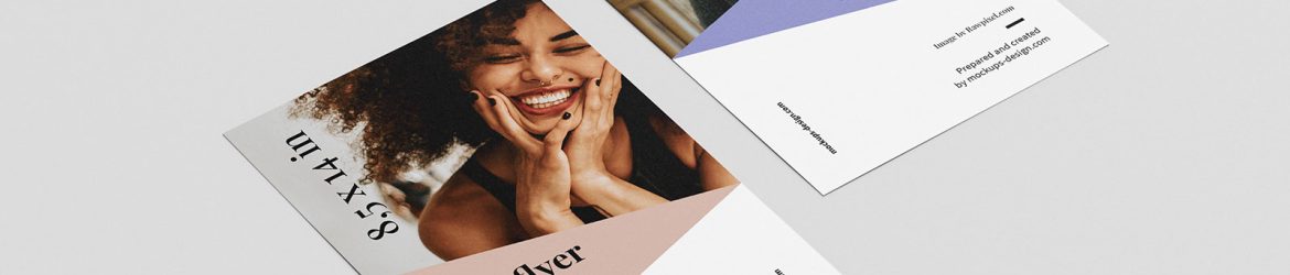 Free Long Flyer Mockups 5 PSD Set