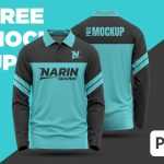 Free Long Sleeve Polo T Shirt Mockup PSD Template