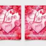 Free Lovely Valentine Day Party PSD Flyer Template