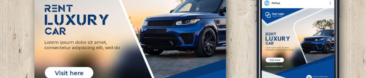 Free Luxury Car Rent Instagram Post Design PSD Template