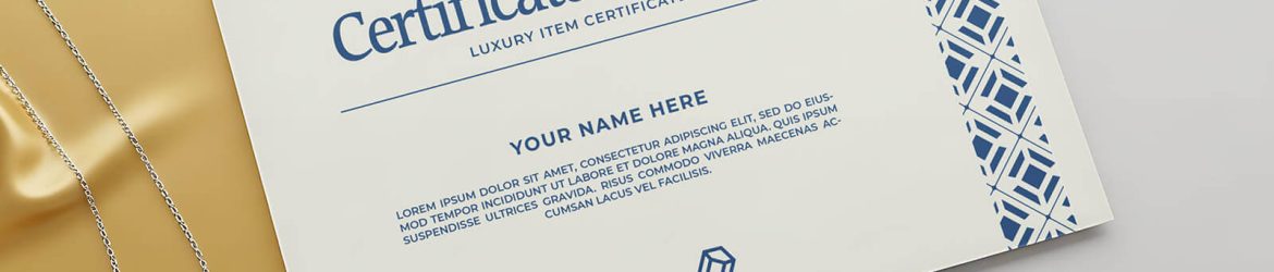 Free Luxury Certificate Mockup PSD