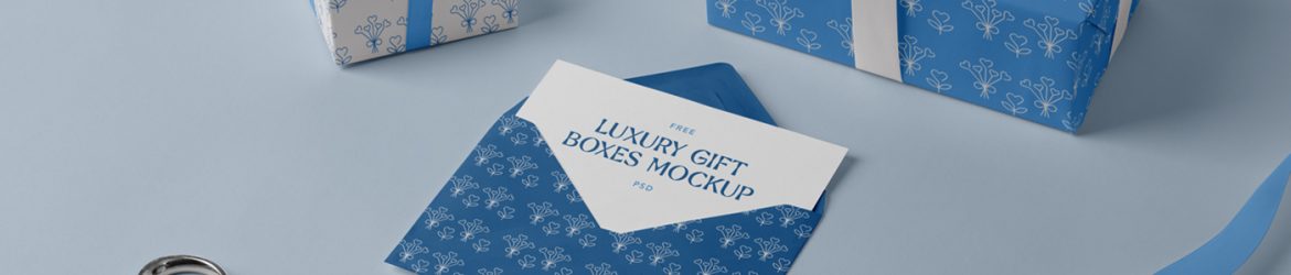 Free Luxury Gift Boxes Mockup