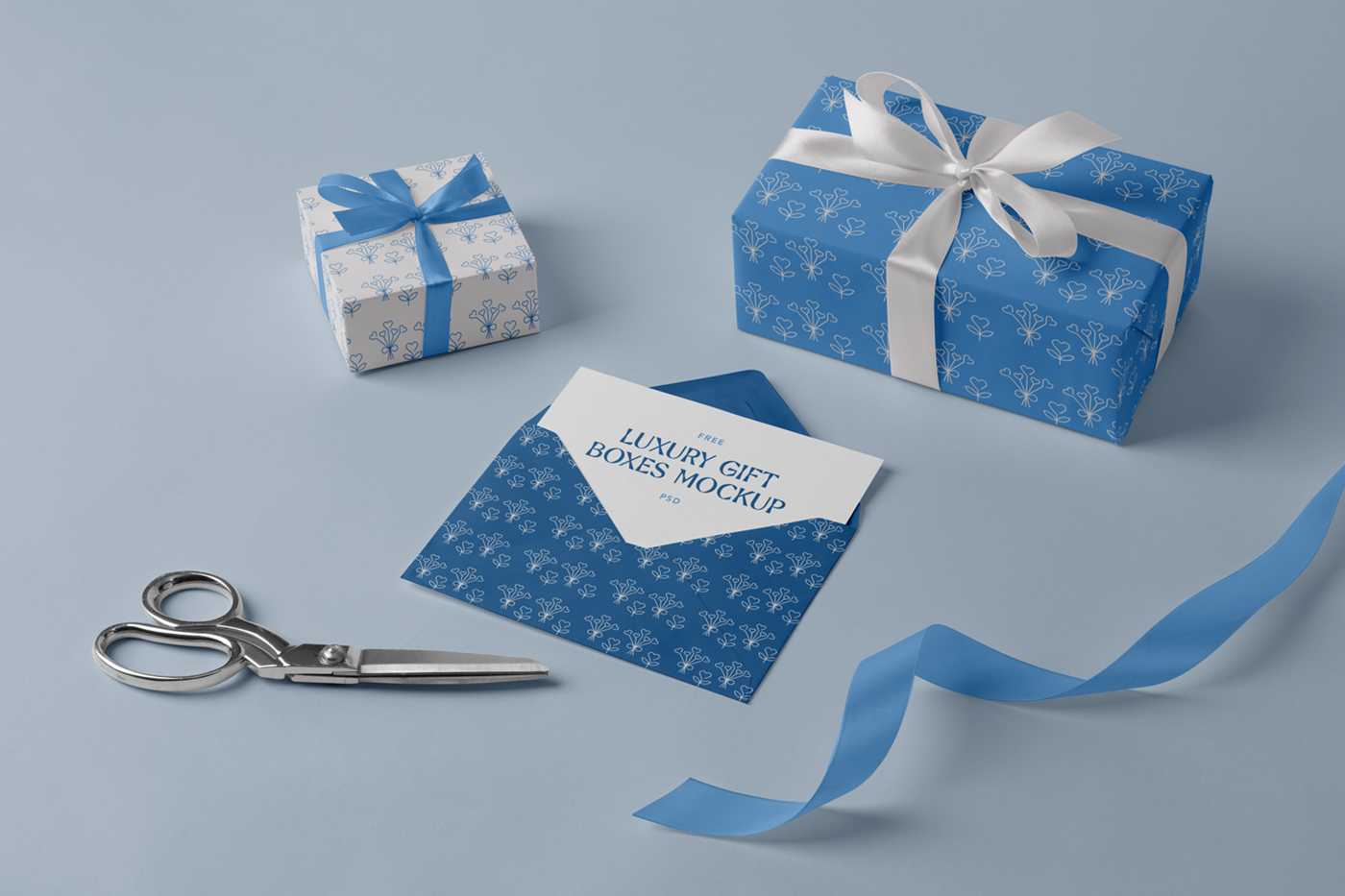 Free Luxury Gift Boxes Mockup