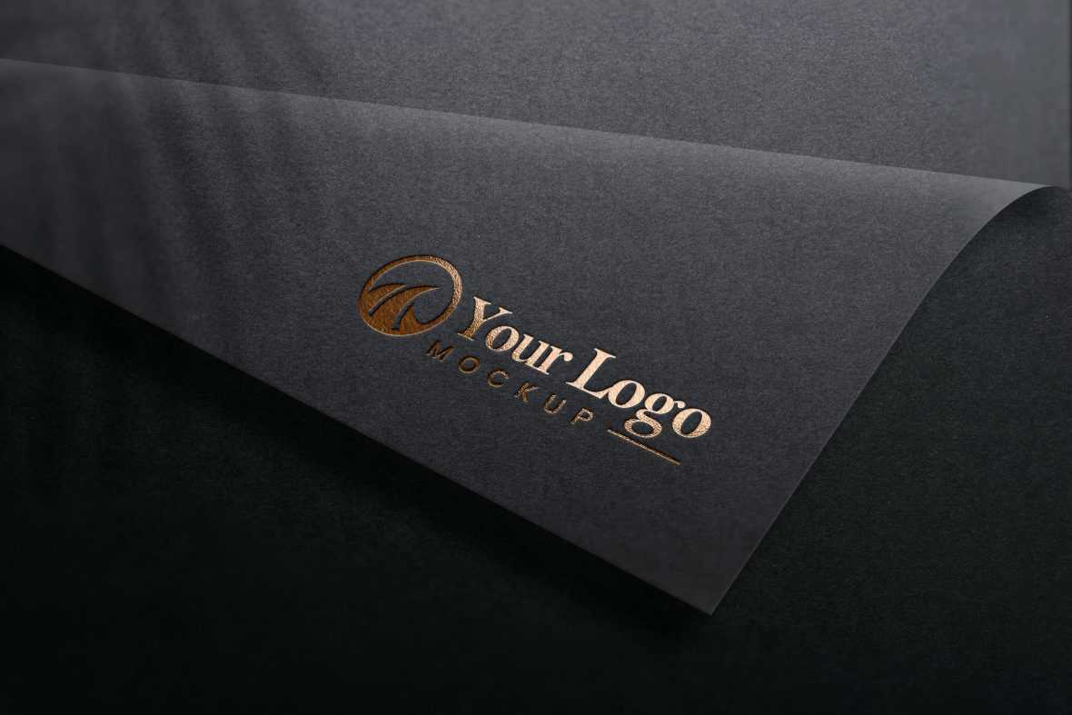 Free Luxury Gold Logo Mockup PSD