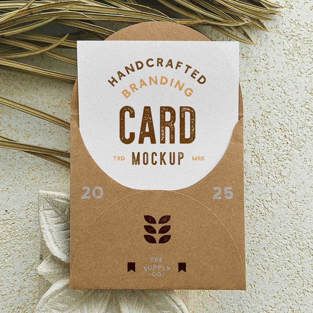 Free Luxury Kraft Envelope Mockup