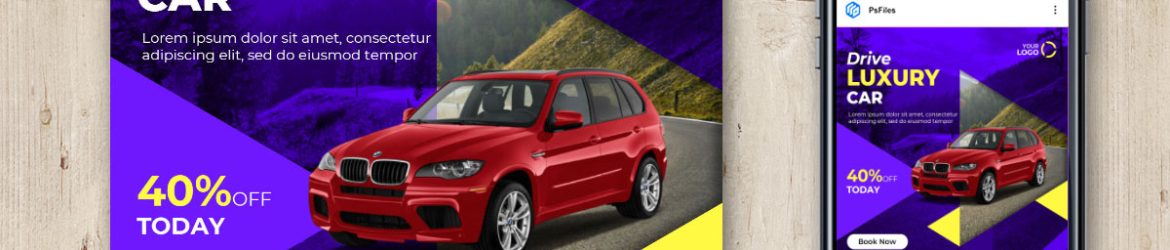 Free Luxury Rent Car PSD Template