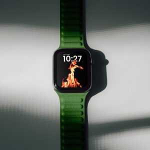 Free Lying Apple Watch Mockup PSD