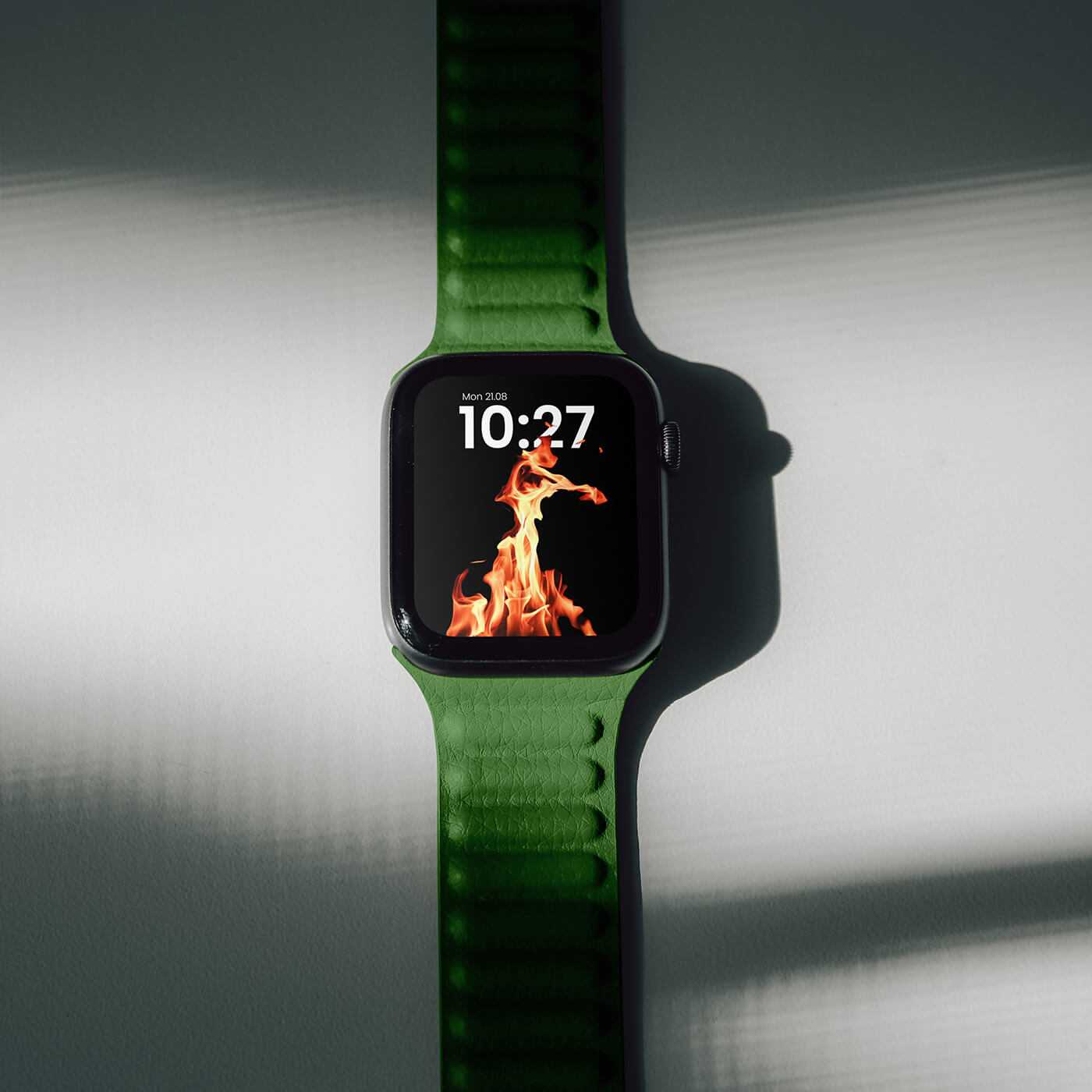 Free Lying Apple Watch Mockup PSD