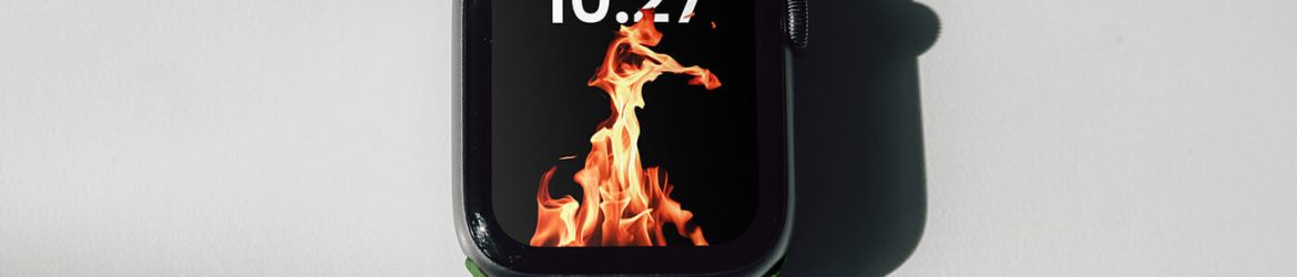Free Lying Apple Watch Mockup PSD