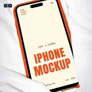 Free Lying in the Bedding iPhone Pro Mockup