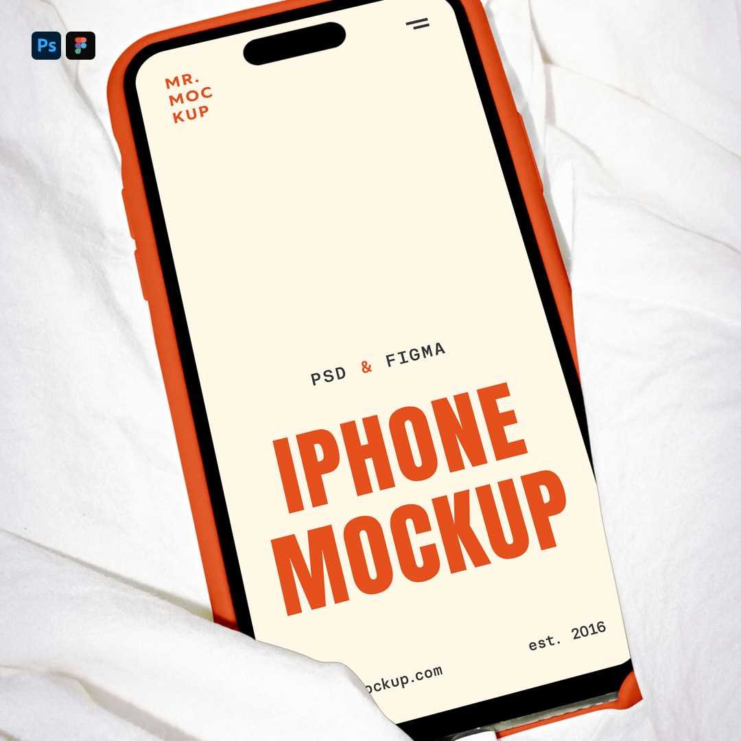 Free Lying in the Bedding iPhone Pro Mockup