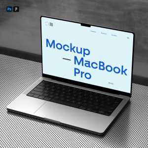 Free Lying MacBook Pro Mockup