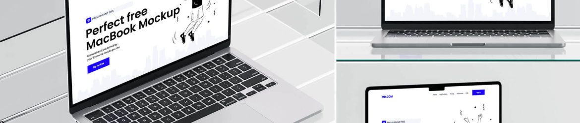 Free M2 MacBook Air Mockup PSD Set