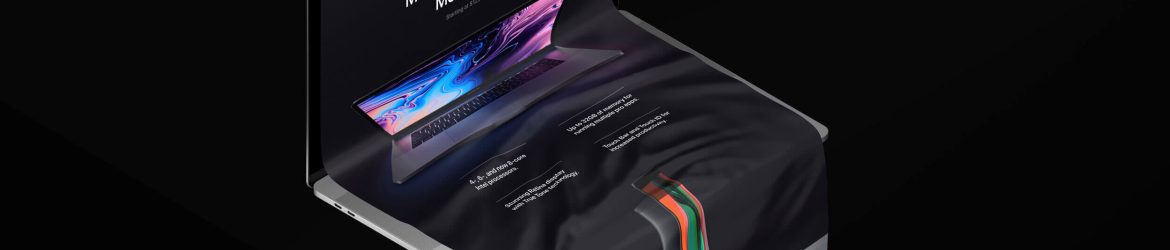 Free MacBook Covered by Long Wrinkled Scroll Screen Mockup PSD Free MacBook Covered by Long Wrinkled Scroll Screen Mockup PSD