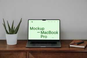 Free MacBook on Dresser Mockup