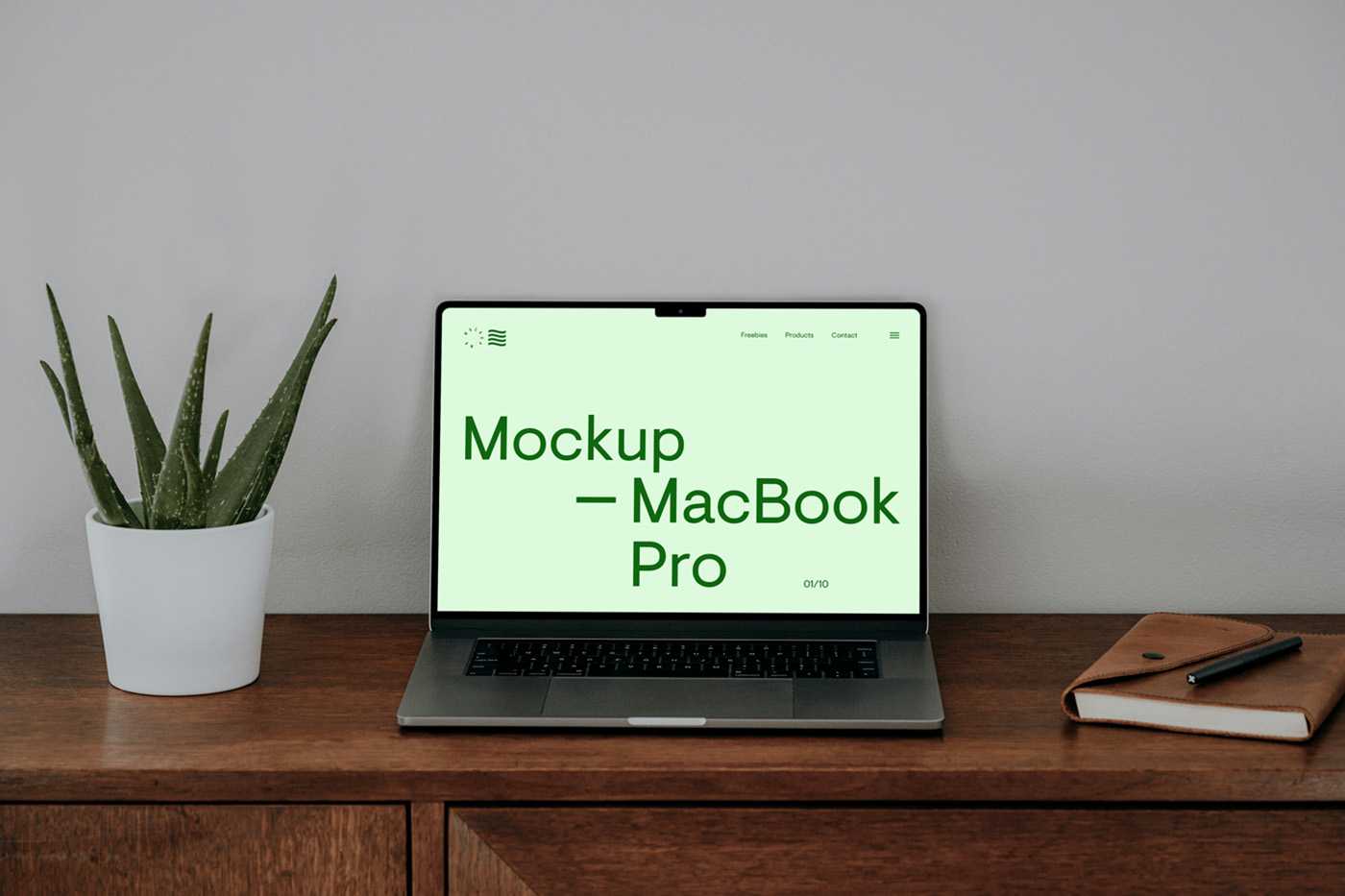 Free MacBook on Dresser Mockup