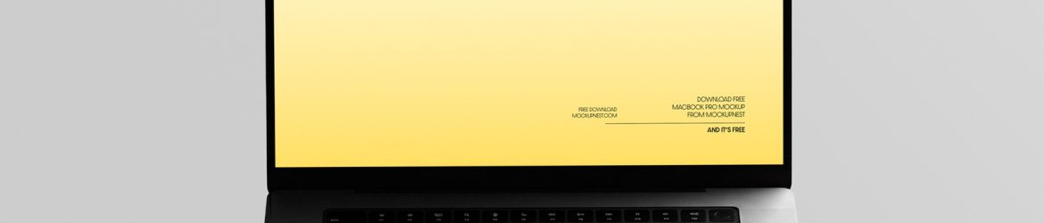 Free Macbook Pro Holding By Hand Mockup Front View
