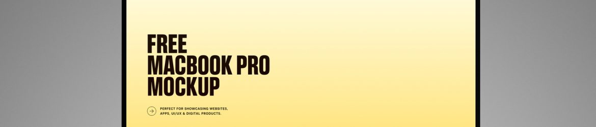 Free MacBook Pro Mockup Clean Front View