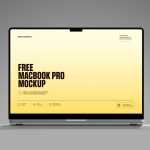 Free MacBook Pro Mockup Clean Front View