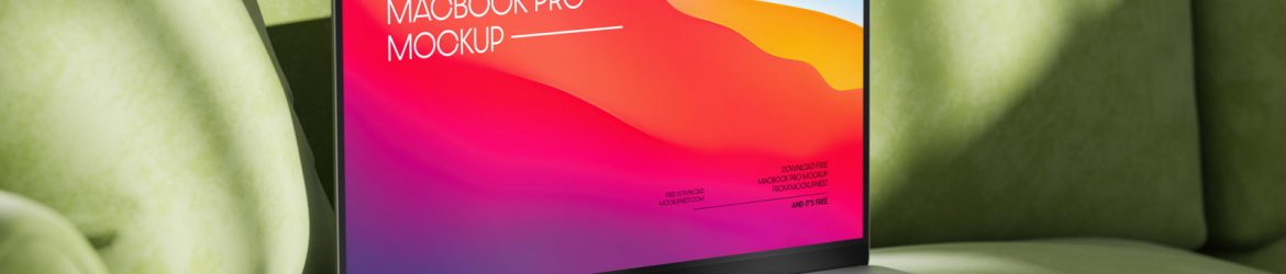 Free Macbook Pro Mockup On Sofa