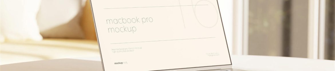 Free Macbook Pro Mockup PSD 3 view