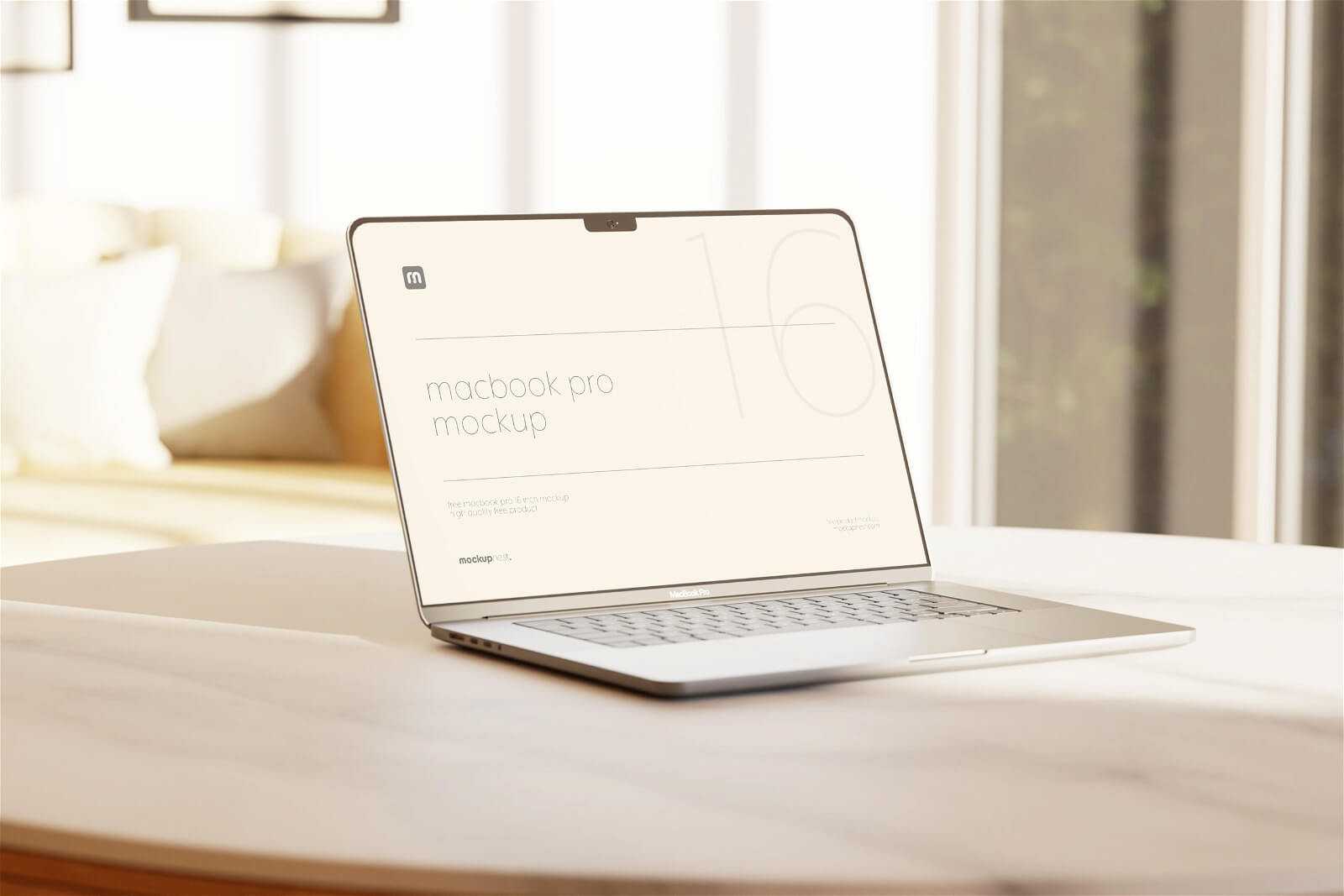 Free Macbook Pro Mockup PSD 3 view