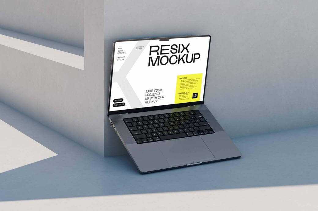 Free MacBook Pro Mockup PSD
