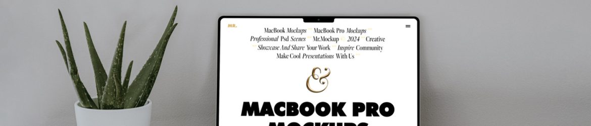 Free MacBook Pro on Desk Mockup Free MacBook Pro on Desk Mockup