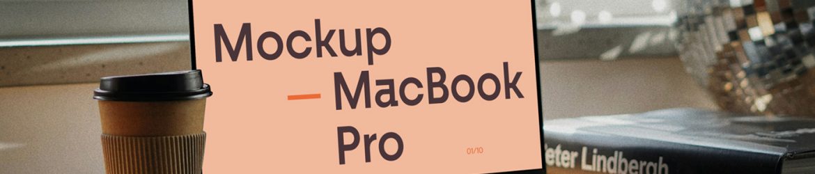 Free MacBook Pro on Writing Desk Mockup