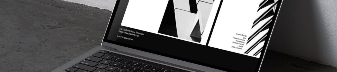 Free Macbook Pro Showcase Screen Mockup PSD Free PSD