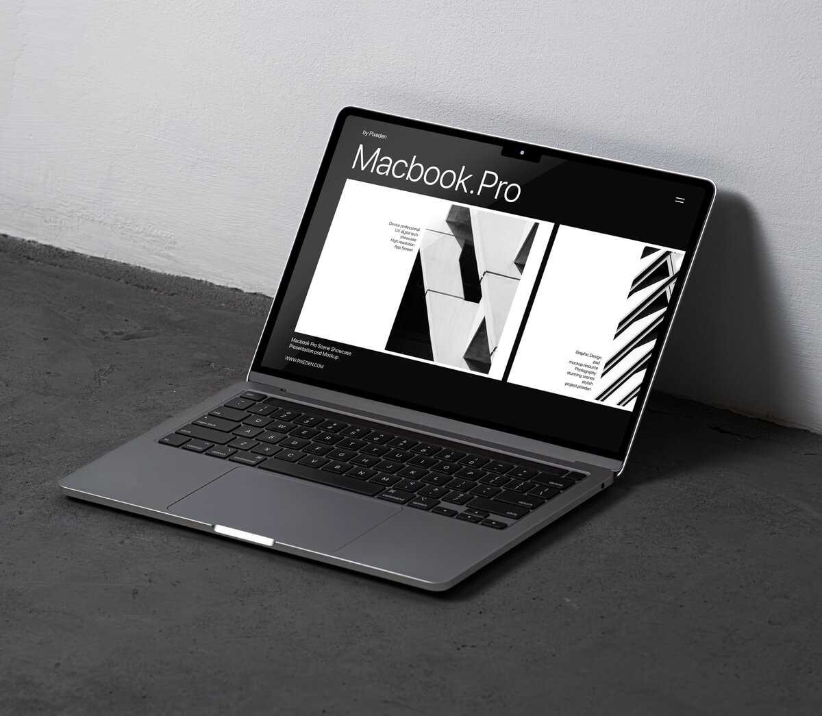 Free Macbook Pro Showcase Screen Mockup PSD Free PSD